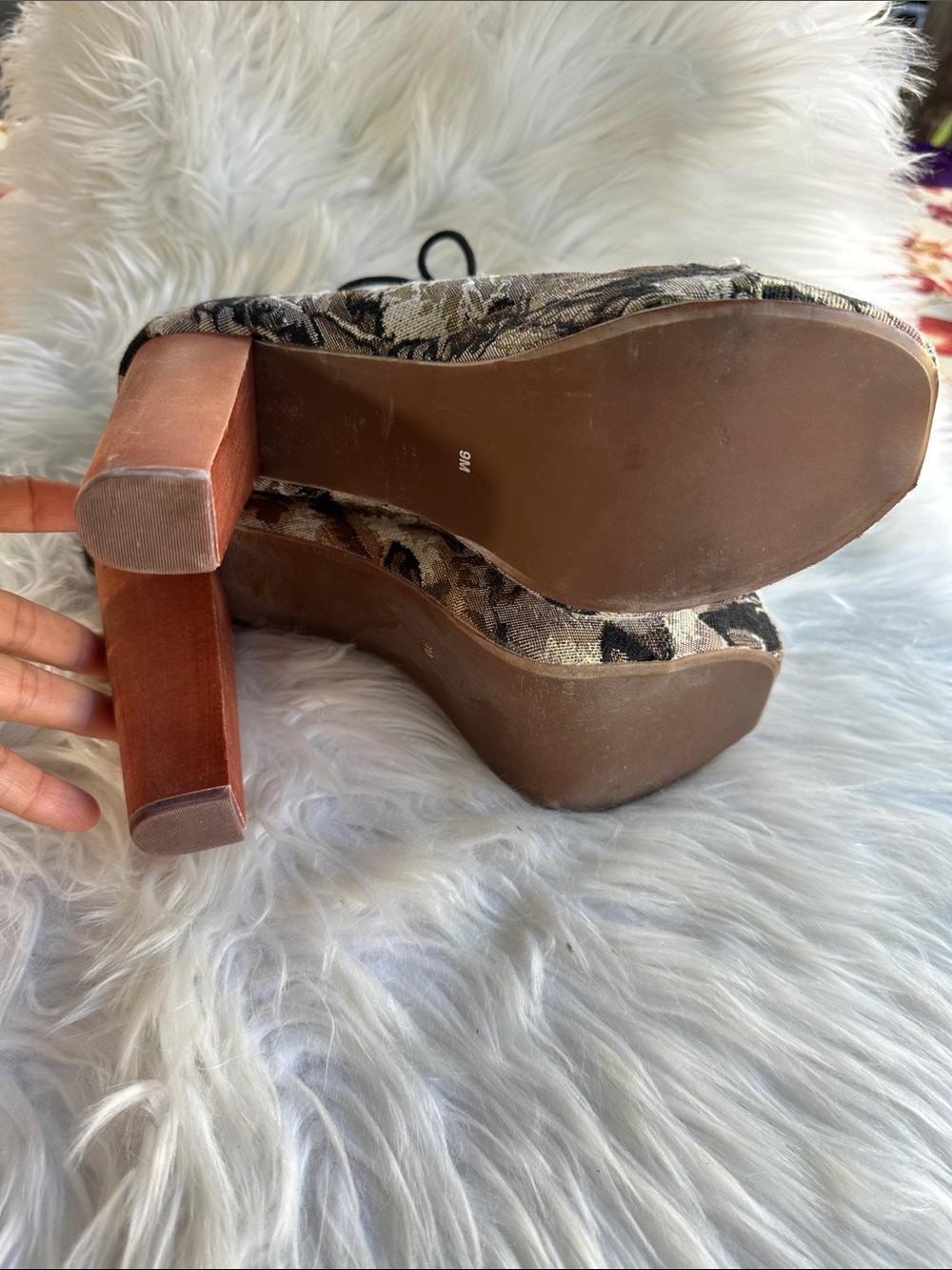 Jeffrey Campbell Lita Cat Tapestry Platform Heels/ Boots - Picture 10 of 14